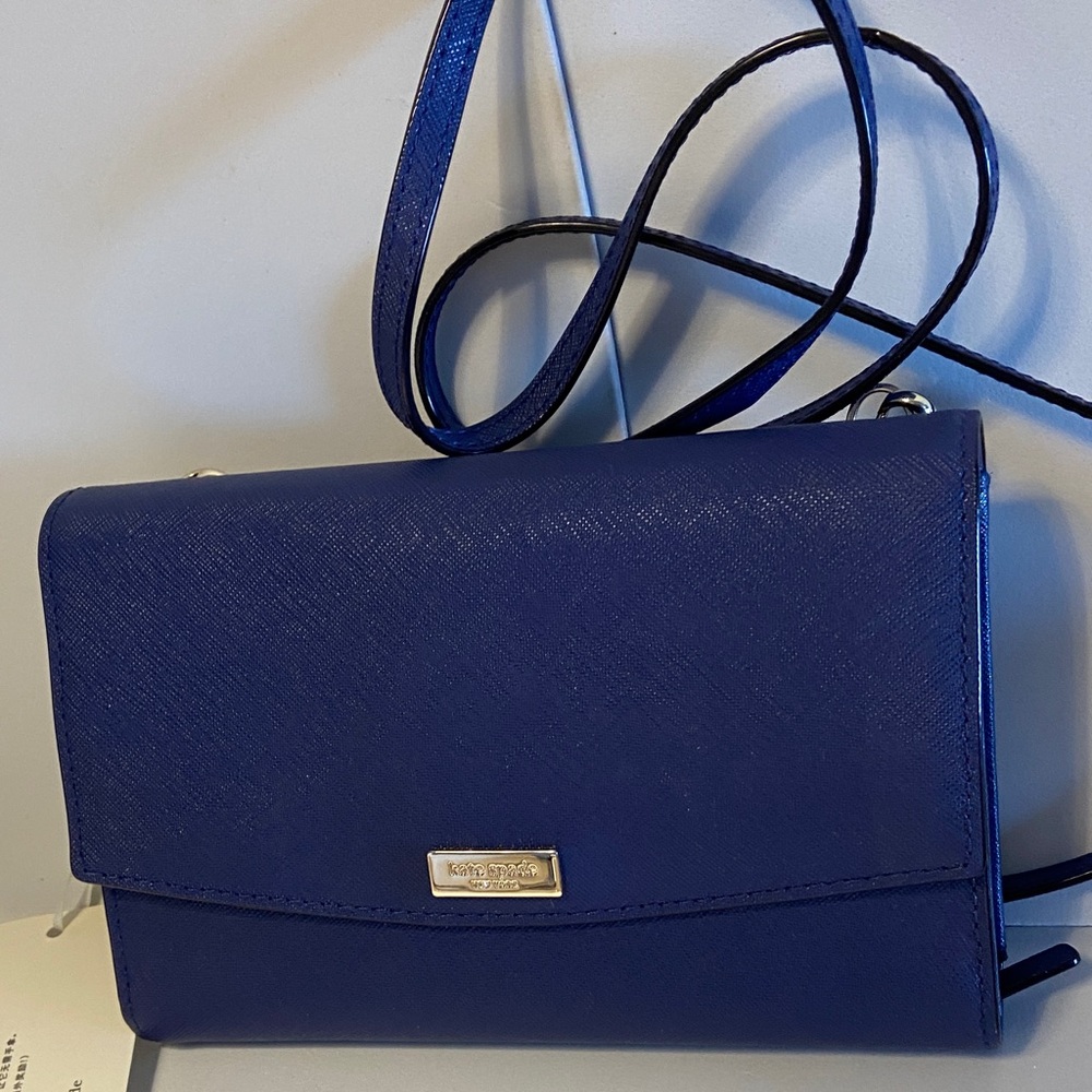 Kate Spade Blue Leather Winni Crossbody Bag